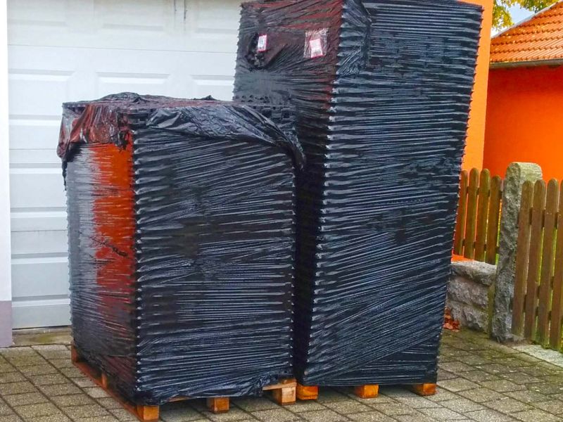 Verwandlung von 80m² Rasenfläche in ein matschfreies Pferdepaddock