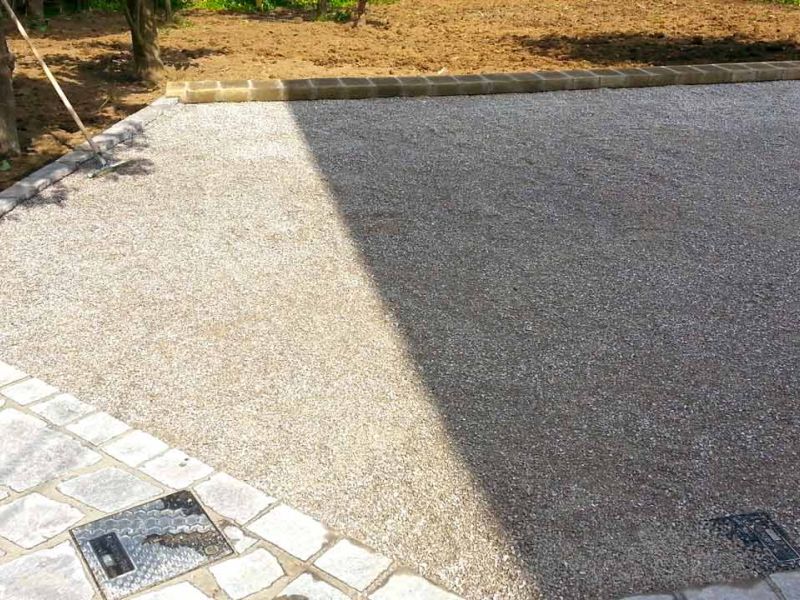 Kiesgitter KG30 zur Befestigung eines Hof und Einfahrt mit Kies