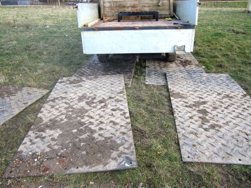 Mobile Baustraße zur Abfuhr von Erdarbeiten in Aachen