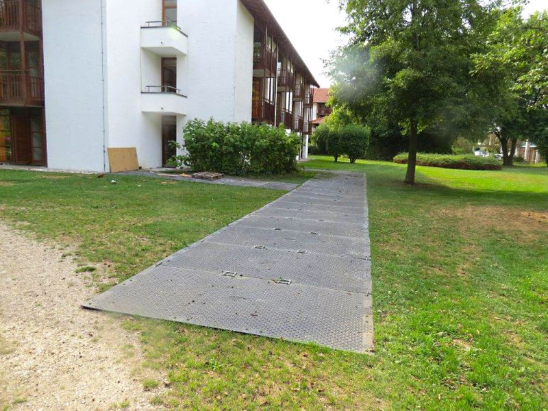 Baustraße zur Renovierung eines Gebäudes in Landshut