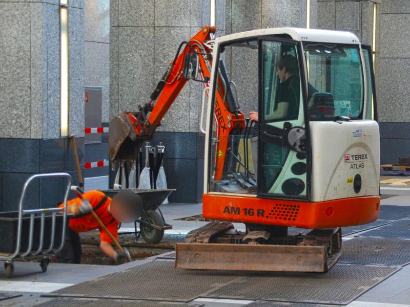 Temporärer Bodenschutz in einem Geschäftsgebäude