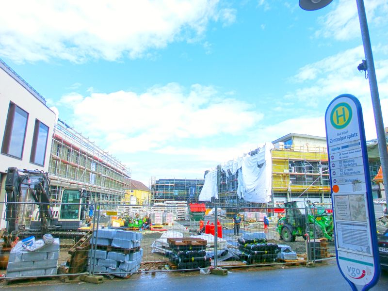 Bodenschutzplatten zum Schutz des Pflasters - Neubau in Bad Vilbel