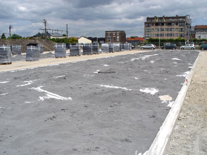 Herstellung eines unversiegelten Parkplatz mit dem Bodengitter BG50