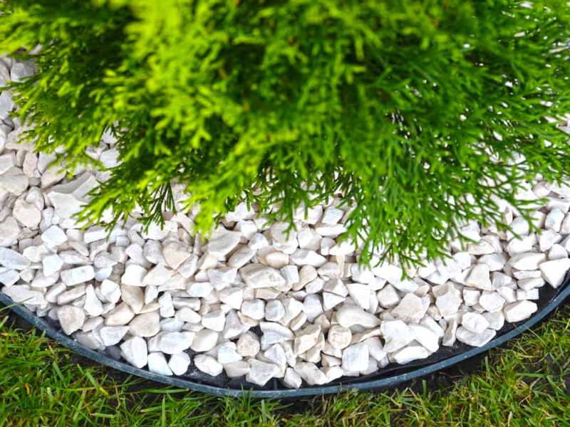 Randeinfassung aus Kunststoff als Rasenkante bzw. Beetkante für Pflanzflächen