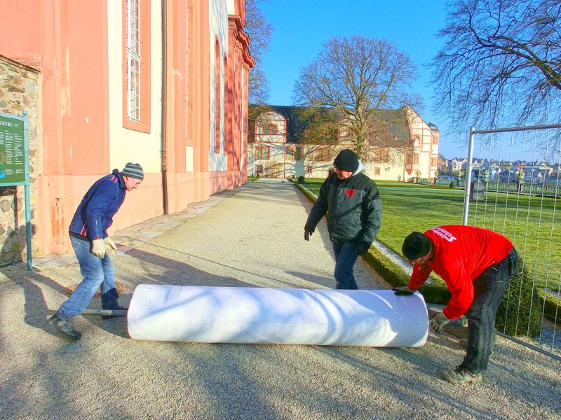 Mobile Baustraße im Schlosspark Weilburg