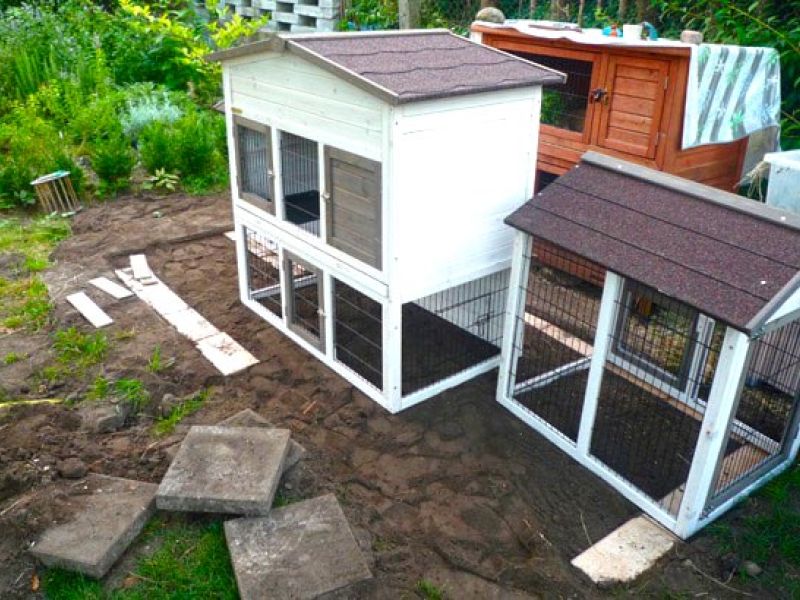 Kunststoff Rasengittersteine als Buddelschutz / Wühlschutz für Kaninchen