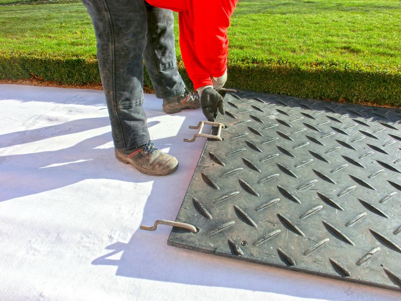 Mobile Baustraße im Schlosspark Weilburg