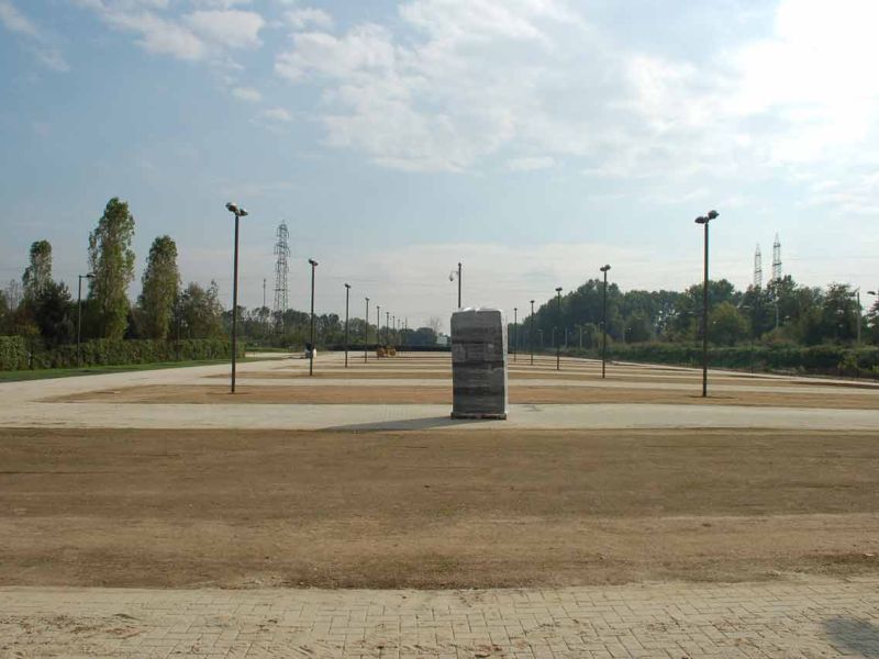 Herstellen eines Großparkplatz mit dem Kunststoff Rasengitter RG24