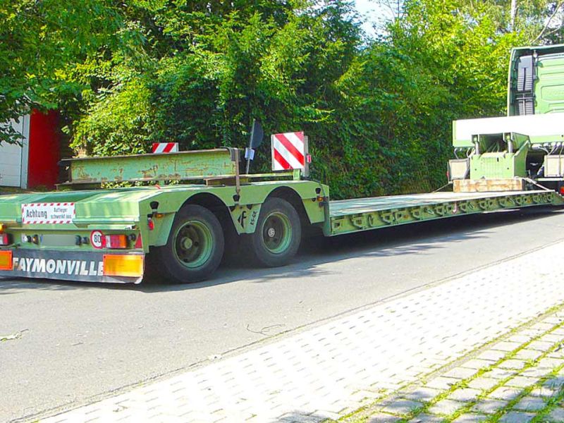 Mobile Baustraße zur Errichtung eines Modul-Hauses in Kassel