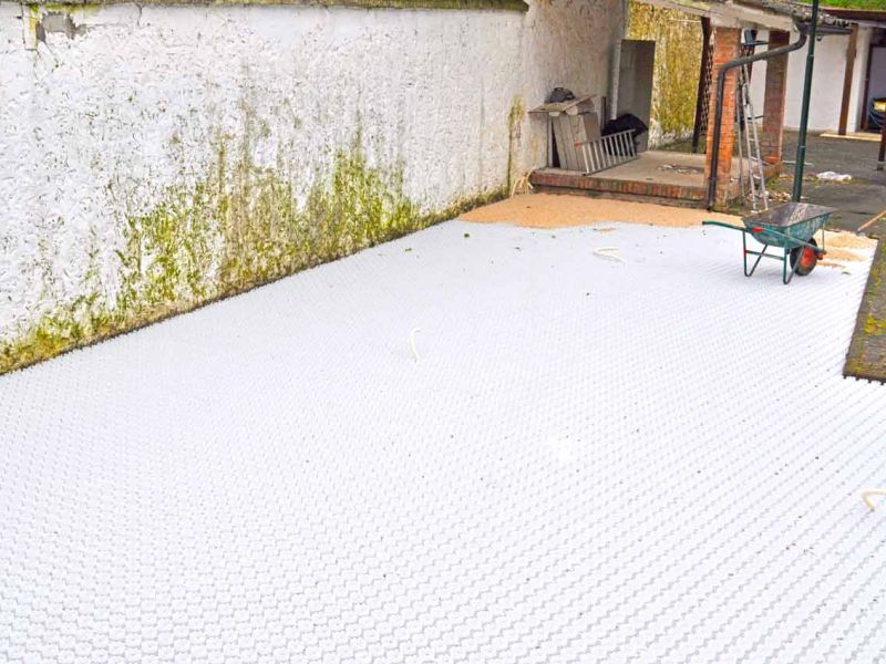 Kiesgitter KG30 zur Befestigung eines Hof und Einfahrt mit Kies