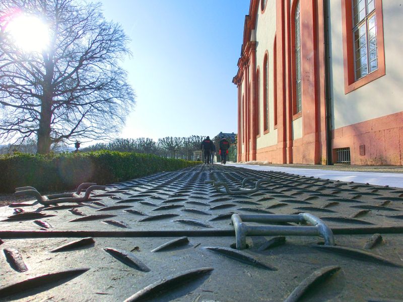 Mobile Baustraße im Schlosspark Weilburg