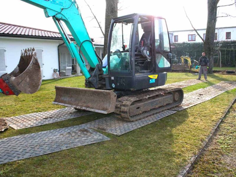Bodenschutz bei Bagger- und Erdarbeiten im Gartenbau und Landschaftsbau