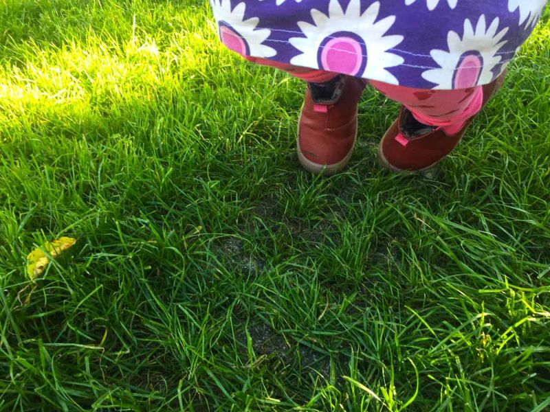 Rasengitterplatte aus Gummi als Fallschutzmatte für Schaukel, Rutsche & Spielgerüst