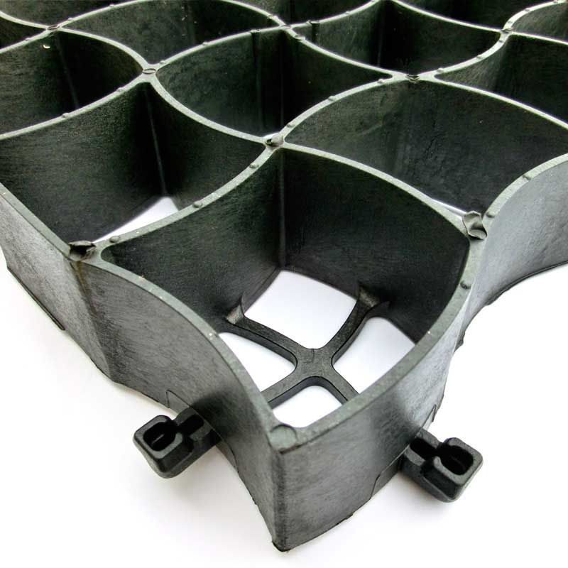 Bodengitter zur maximalen Bodenbefestigung von Rasenflächen, Schotter, Kies, Splitt & Sand in Profi-Qualität. Belastbar bis 500 t/m² gem. DIN1072 SLW60.
