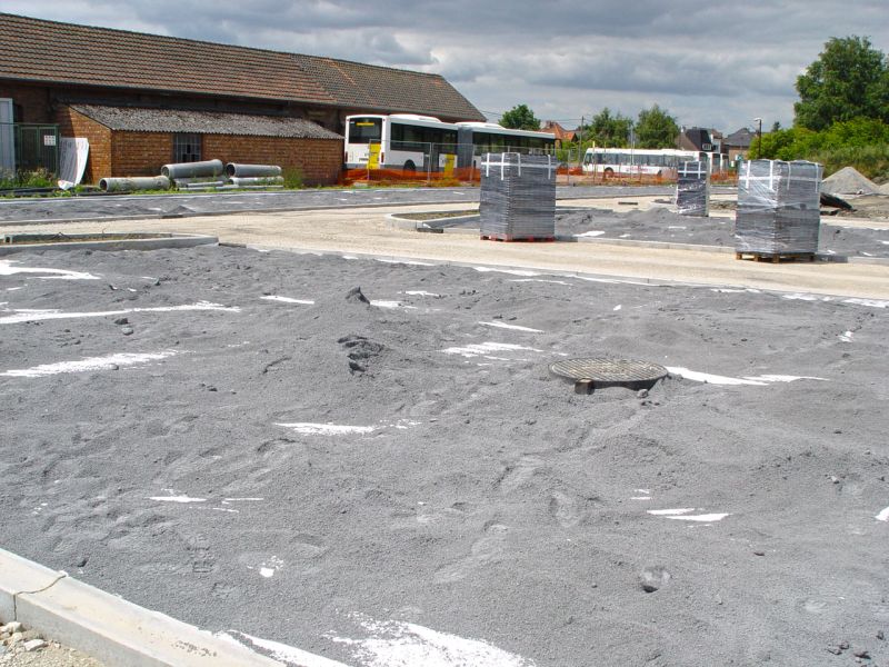 Herstellung eines unversiegelten Parkplatz mit dem Bodengitter BG50