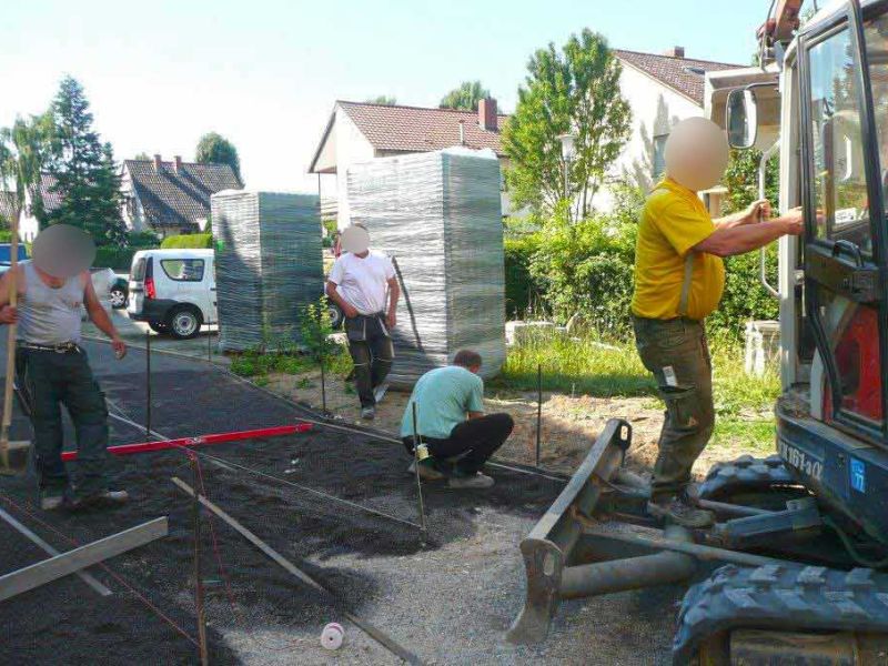 Bodenbefestigung eines Rettungsweg, Feuerwehrzufahrt mit dem Bodengitter BG50