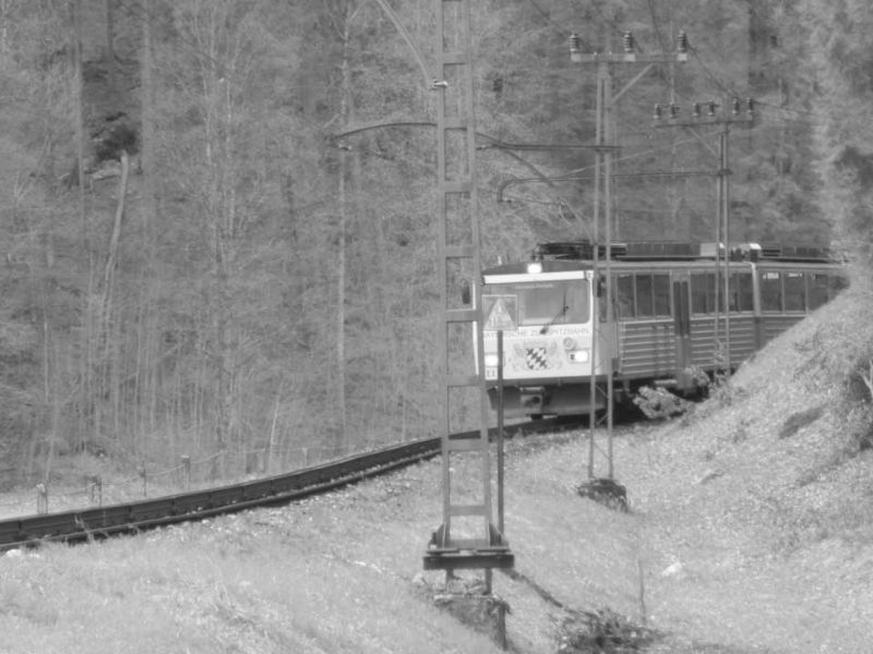Baustraße im Gleisbau - Zugspitzbahn in Garmisch-Patenkirchen