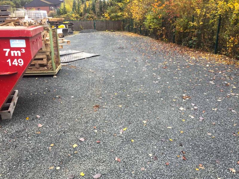 Bodengitter zur unversiegelten Schotterstabilisierung eines Lagerplatz / Lagerfläche