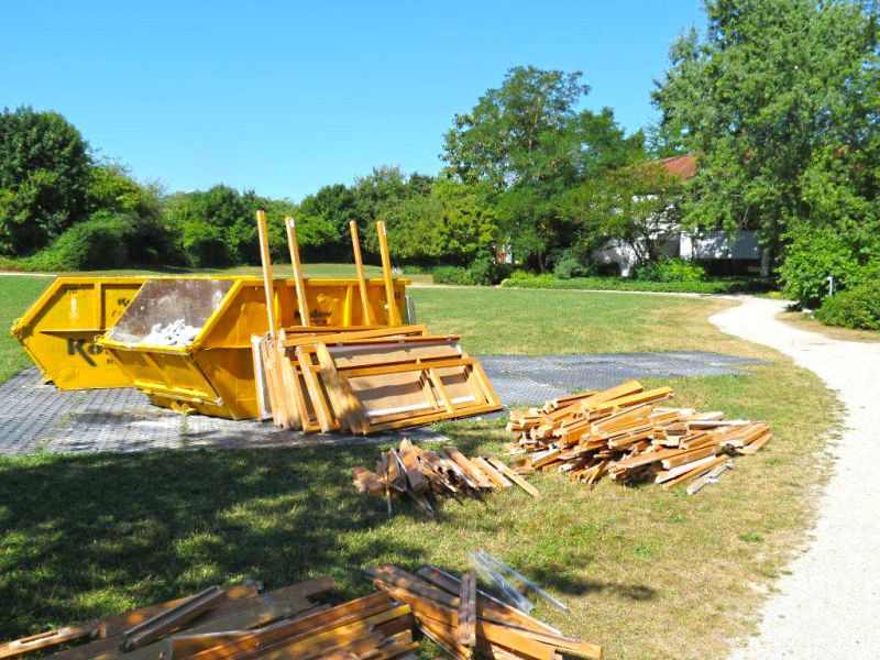 Baustraße zur Renovierung eines Gebäudes in Landshut