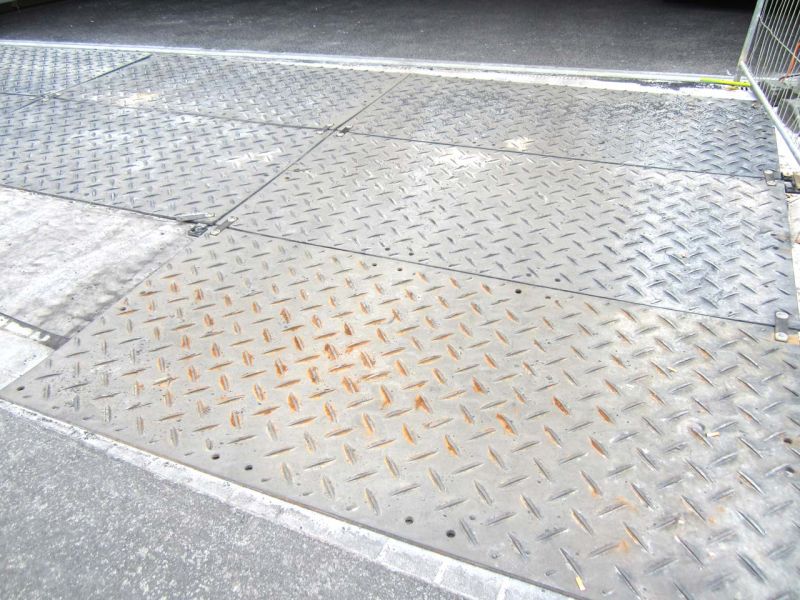 Mobile Baustraße als Pflasterschutz in Recklinghausen, NRW