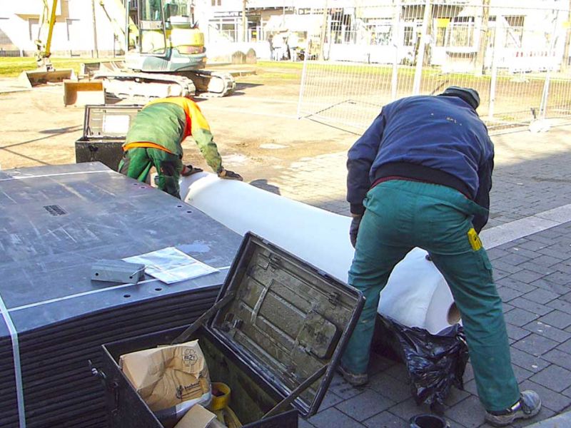 Baustrasse Pflasterschutz Fussgaengerzone Giessen 54 referenz