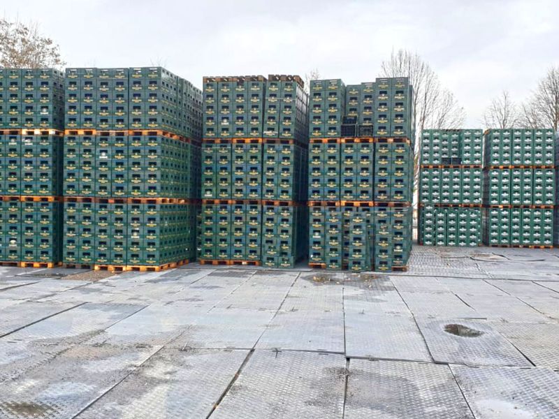 Temporäre Lagerfläche zum befahren mit Transportfahrzeugen mit den e:tek PRO Langen Fahrplatten