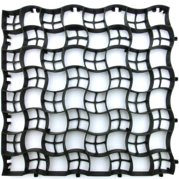 Bodengitter BG30 · 0,3364 m² · 580 x 580 x 30 · 67mm Gitteröffnungsweite · Belastbar bis ca. 400 t/m² · On-Top Verlegung · Kunststoff Bodengitter · Rasen- & Kiesstabilisierung