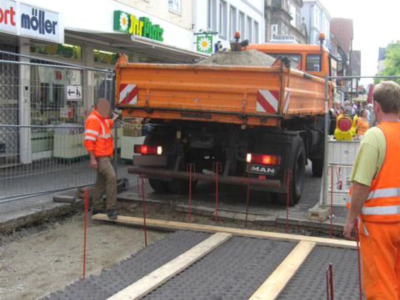 Kieswaben KW50 zur Herstellung eines tragfähigen Straßenunterbau