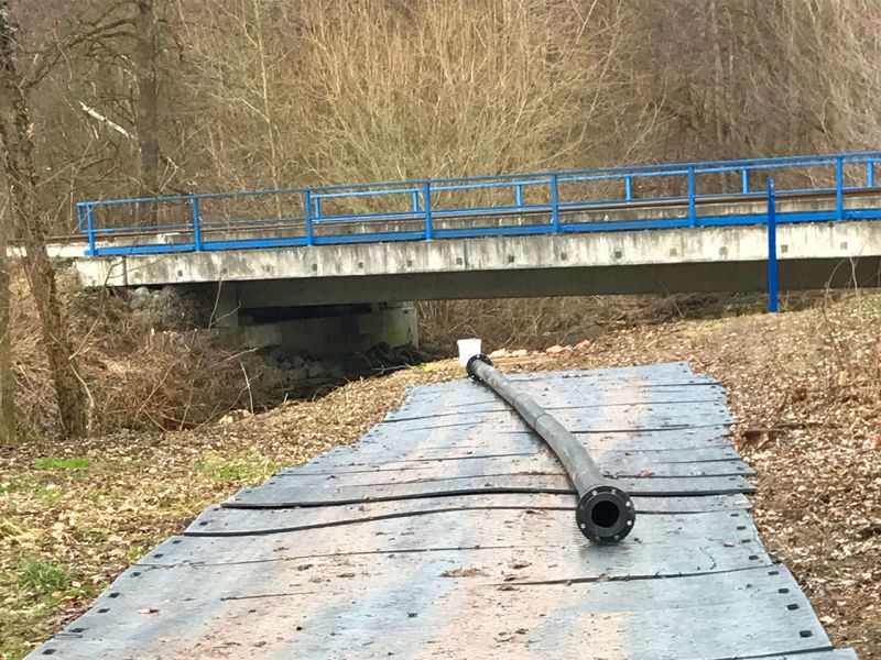 Mobile Baustraße mit s:tek 48 und e:tek PRO für den Einsatz bei einer Brunnensanierung