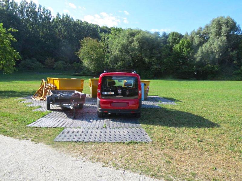 Baustraße zur Renovierung eines Gebäudes in Landshut