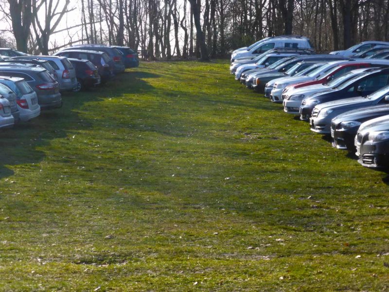 Fahrplatten für den Besucherparkplatz der ISH Messe 2015 in Frankfurt
