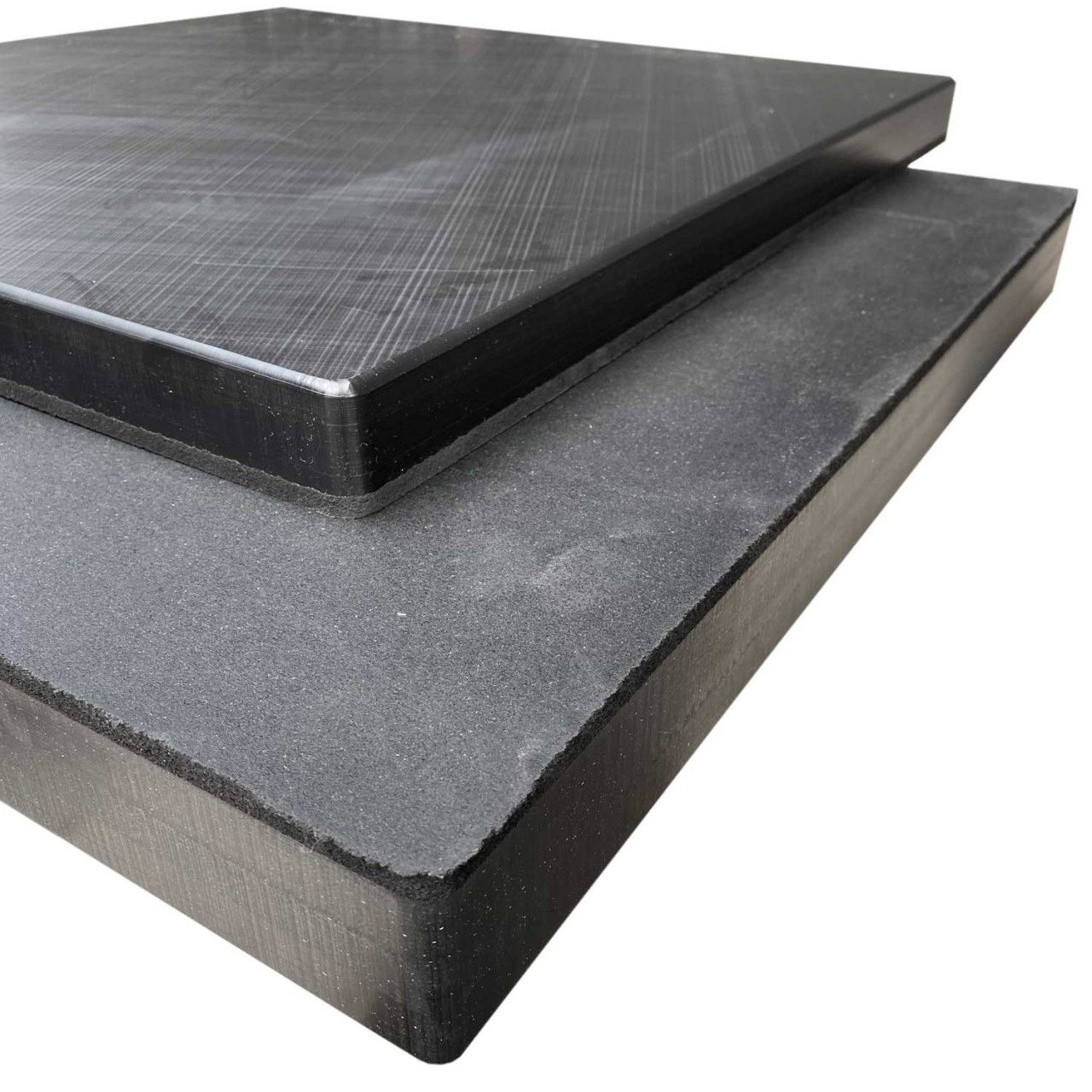 Abstützplatte aus Kunststoff mit Anti-Rutsch Gummierung auf der Unterseite von 300x300x30mm bis 600x600x60mm, hochbelastbar, druckstabil und langlebig