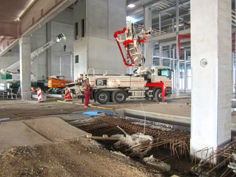 Fahrplatten als Bodenschutz - Neubau Hochregallager 1/2