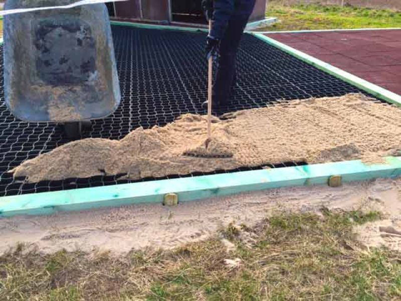 Bodengitter BG50 für ein Pferdepaddock selbst verlegen und verfüllen