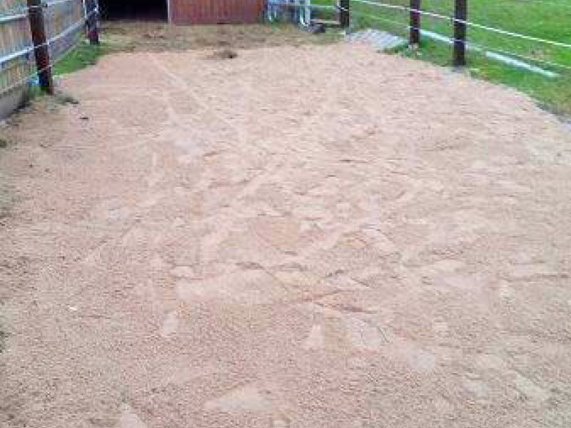 Befestigter und Matschfreier Stallauslauf für Kühe mit dem Bodengitter BG30