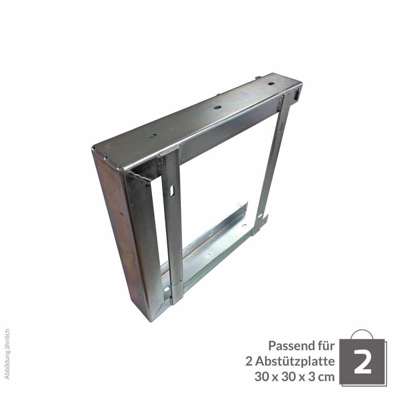 Abstützplattenhalterung Doppel 300x300x30cm