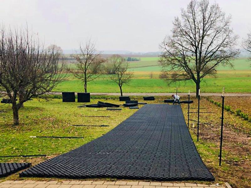 Anlegen eines stabilisierten und sicheren Weges für Pferde mit der Paddockplatte PP60