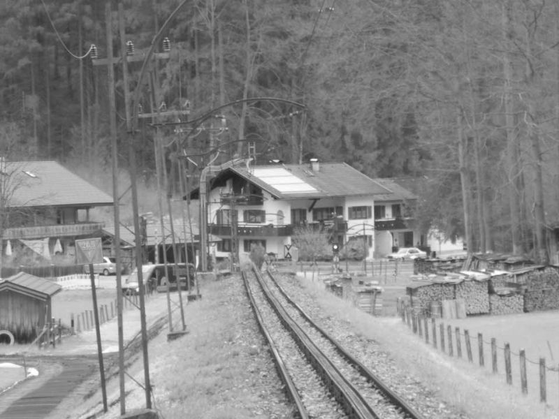 Baustraße im Gleisbau - Zugspitzbahn in Garmisch-Patenkirchen