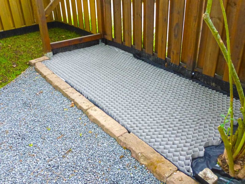 Anlegen eines stabilisierten Kiesweg und Gartenweg mit den Kieswaben KW50