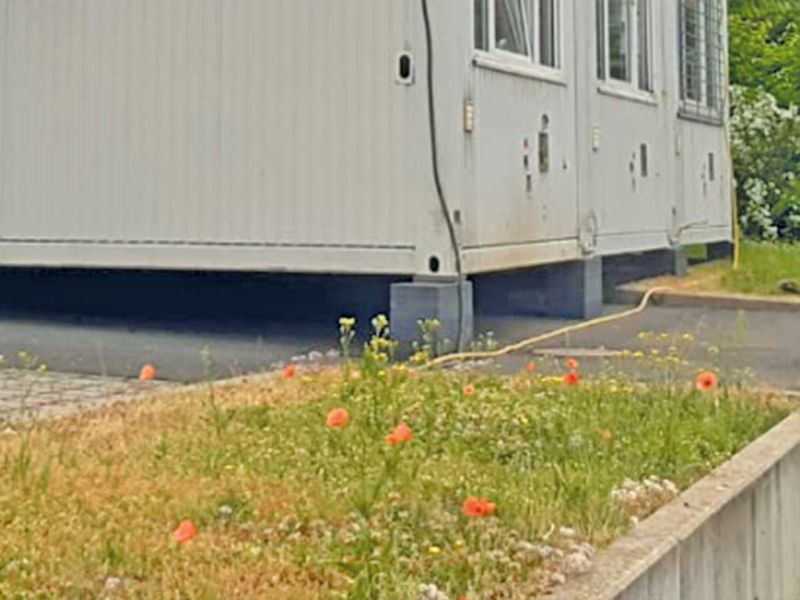 Unterpallung zum Niveauausgleich von Bürocontainern und Modulcontainer im modularen Systembau für Raumsysteme