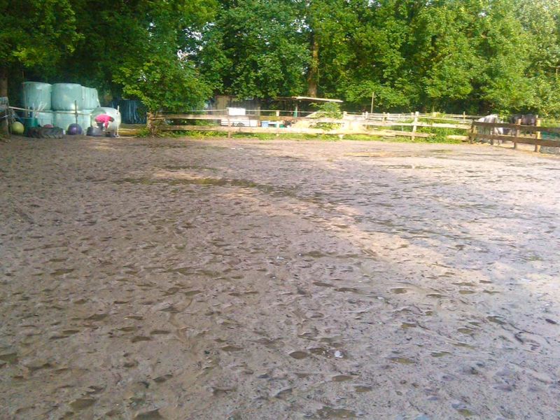 Anfertigen eines wasserdurchlässigen Reitplatz mit dem Bodengitter BG30