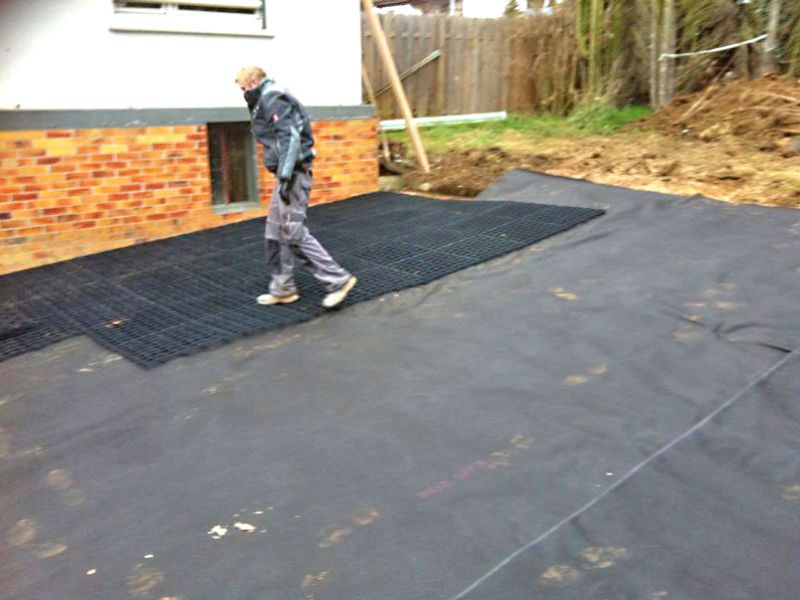 Stabilisierung eines Paddocks mit Hilfe des Bodengitters BG30