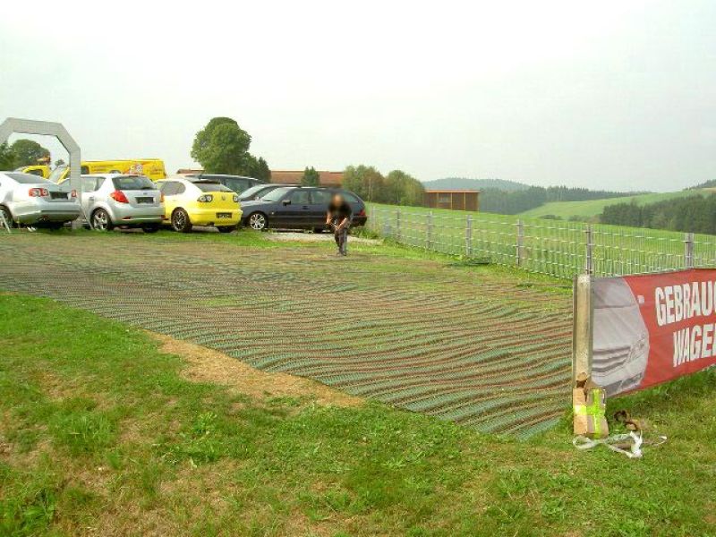 Rasennetz RN zur Rasenverstärkung der Ausstellungsfläche eines Autohauses