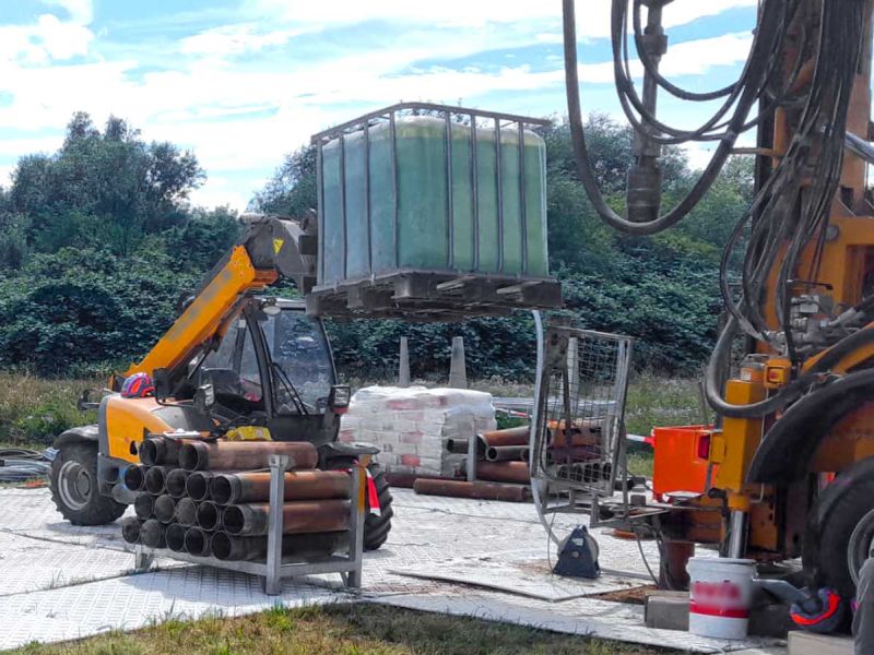 x:tek Fahrplatten für Bodenschonung bei der Bohrtechnik
