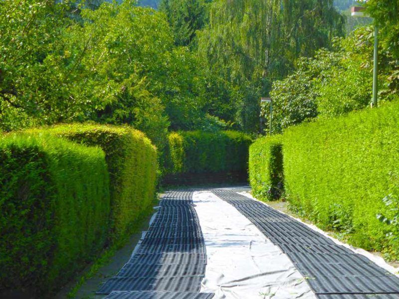 Mobile Baustraße zur Errichtung eines Modul-Hauses in Kassel