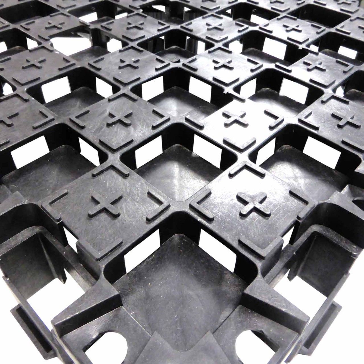 Ankergitter AG60, 400 x 400 x 60 mm, 0,9 kg. Bodengitter mit integrierten Ankerelementen, Drainagefunktion & extremer Lastverteilung. Profilierte Oberfläche.