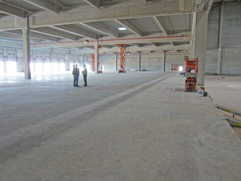 Fahrplatten als Bodenschutz - Neubau Hochregallager 1/2