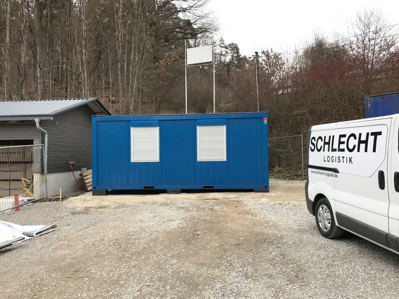 Unterlegplatten für Bürocontainer zum nivellieren und ausgleichen unterschiedlicher Höhen