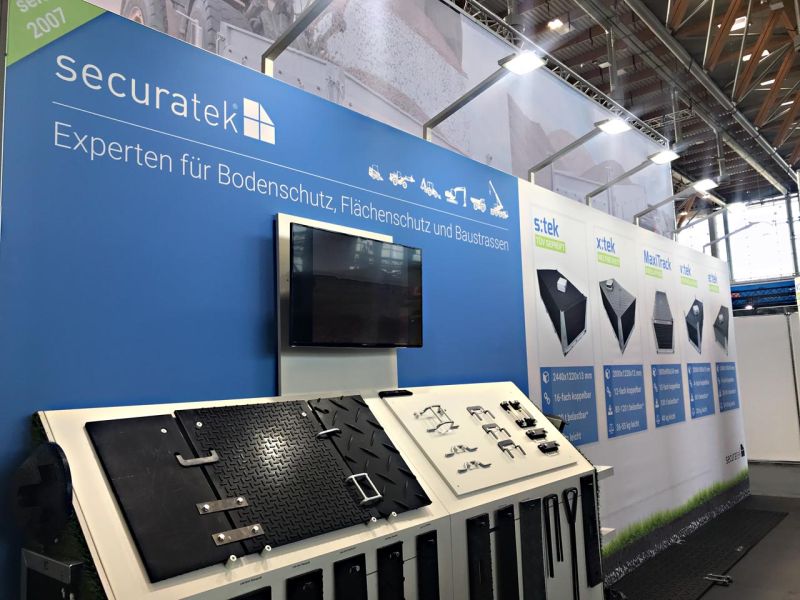 Galabau 2018 - Bodenschutz Systeme aus Kunststoff auf dem Messestand von Securatek