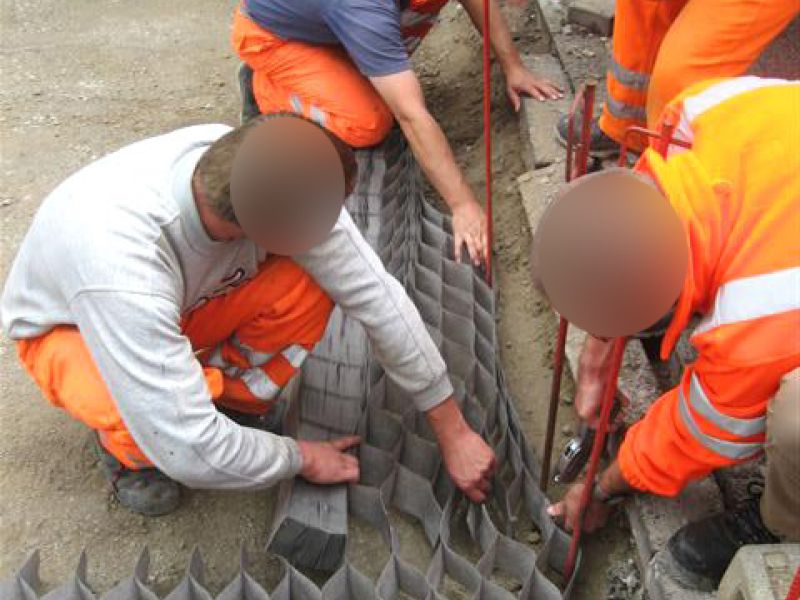 Kieswaben KW50 zur Herstellung eines tragfähigen Straßenunterbau